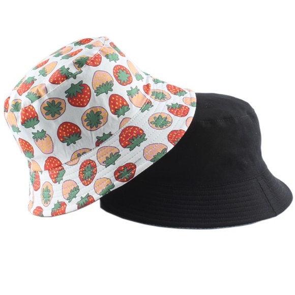 Reversible Strawberry Bucket Hat 